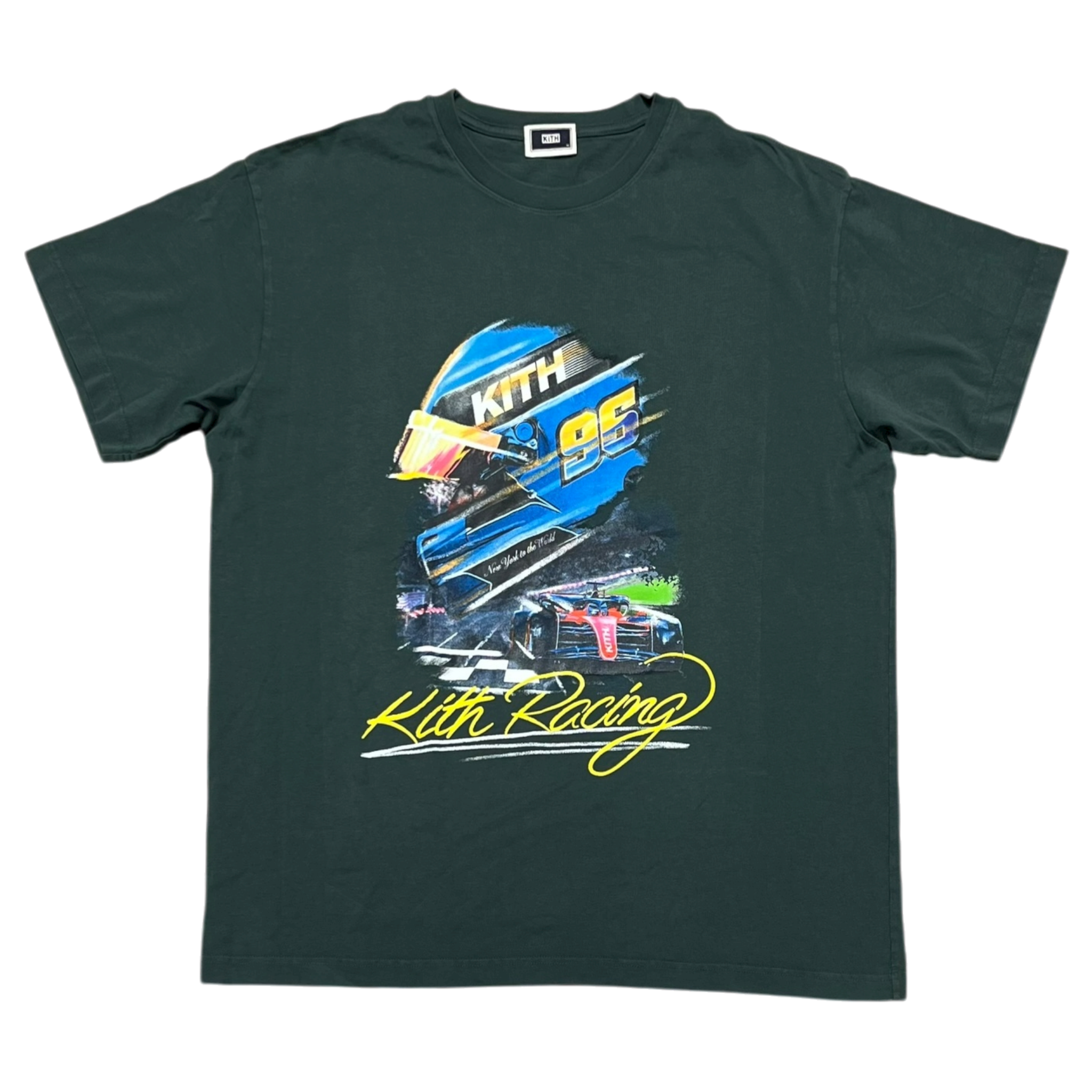 F1 White Vintage Green Tee