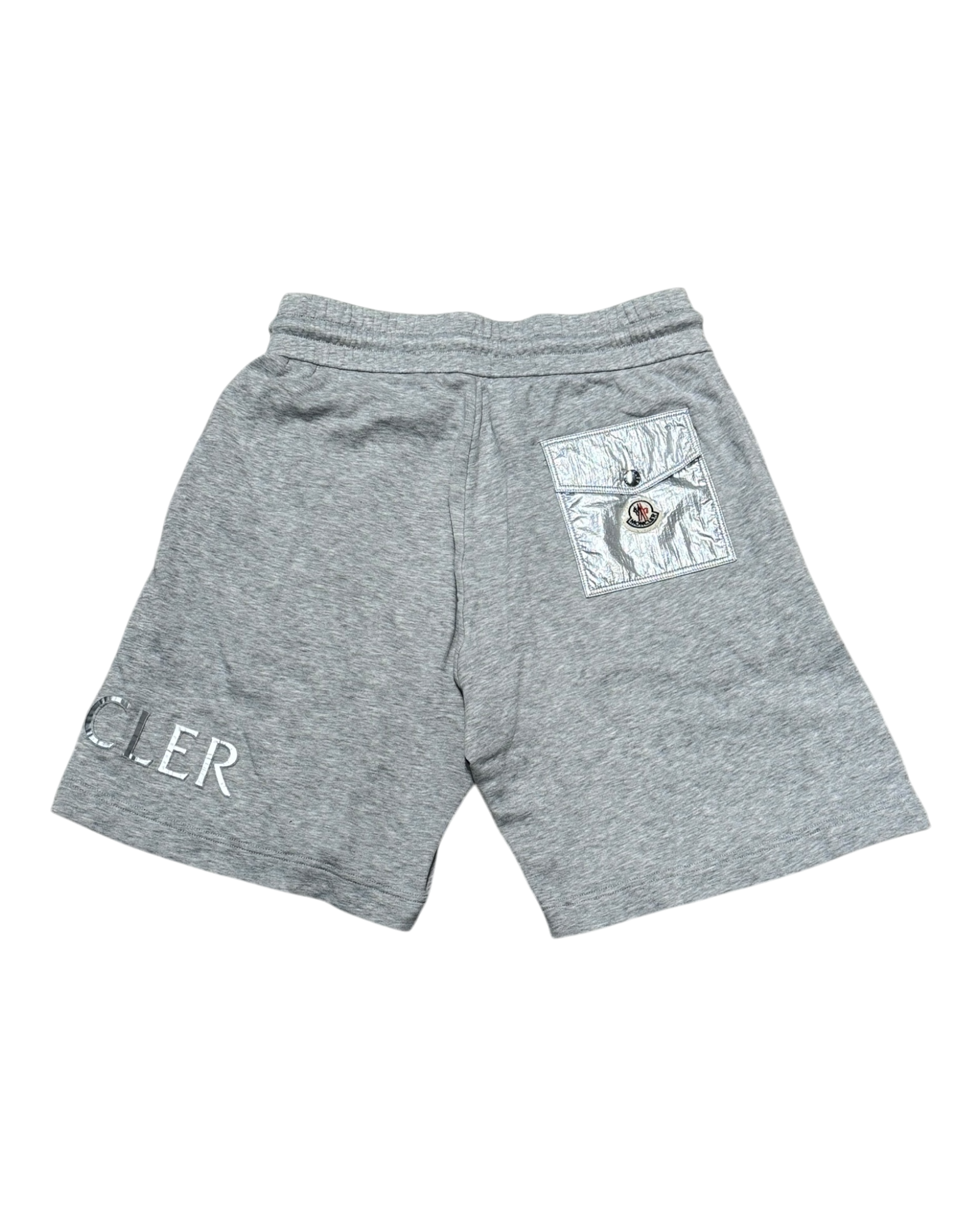 Cotton Terry Silver Logo Boxing Shorts Gray Silver