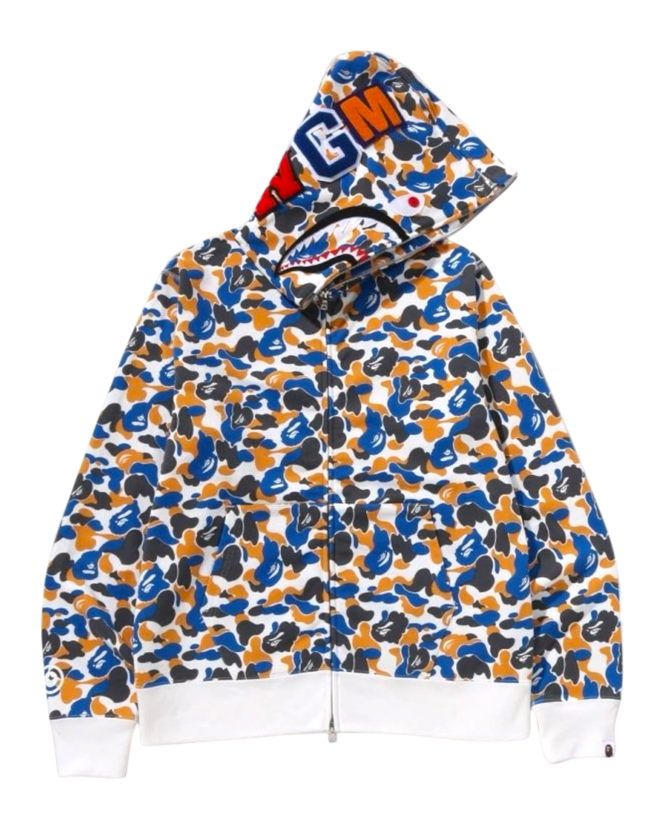 Maebashi City Camo Split Zip Shark Full Zip Hoodie