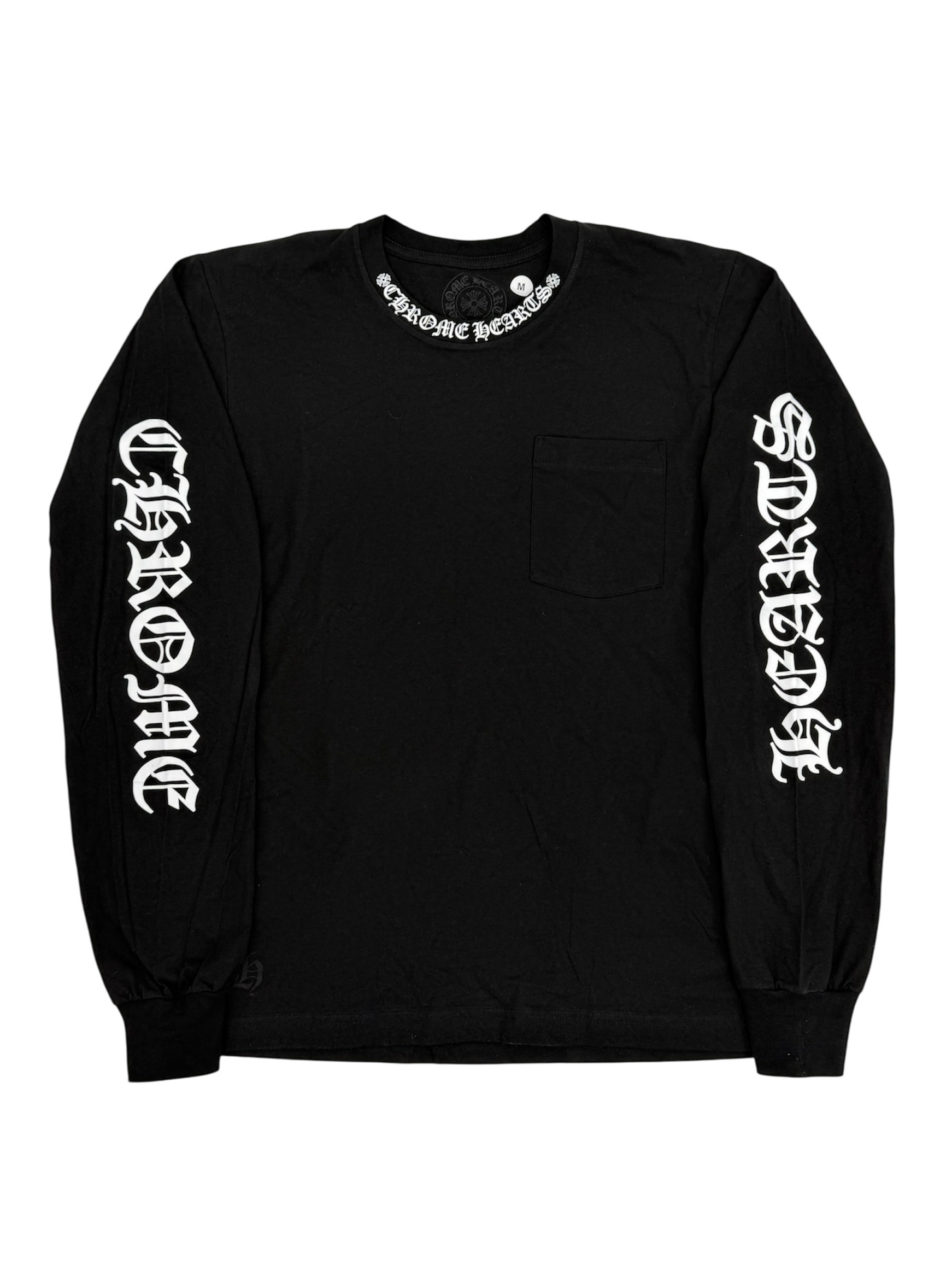 Neck Logo Black L/S T-Shirt