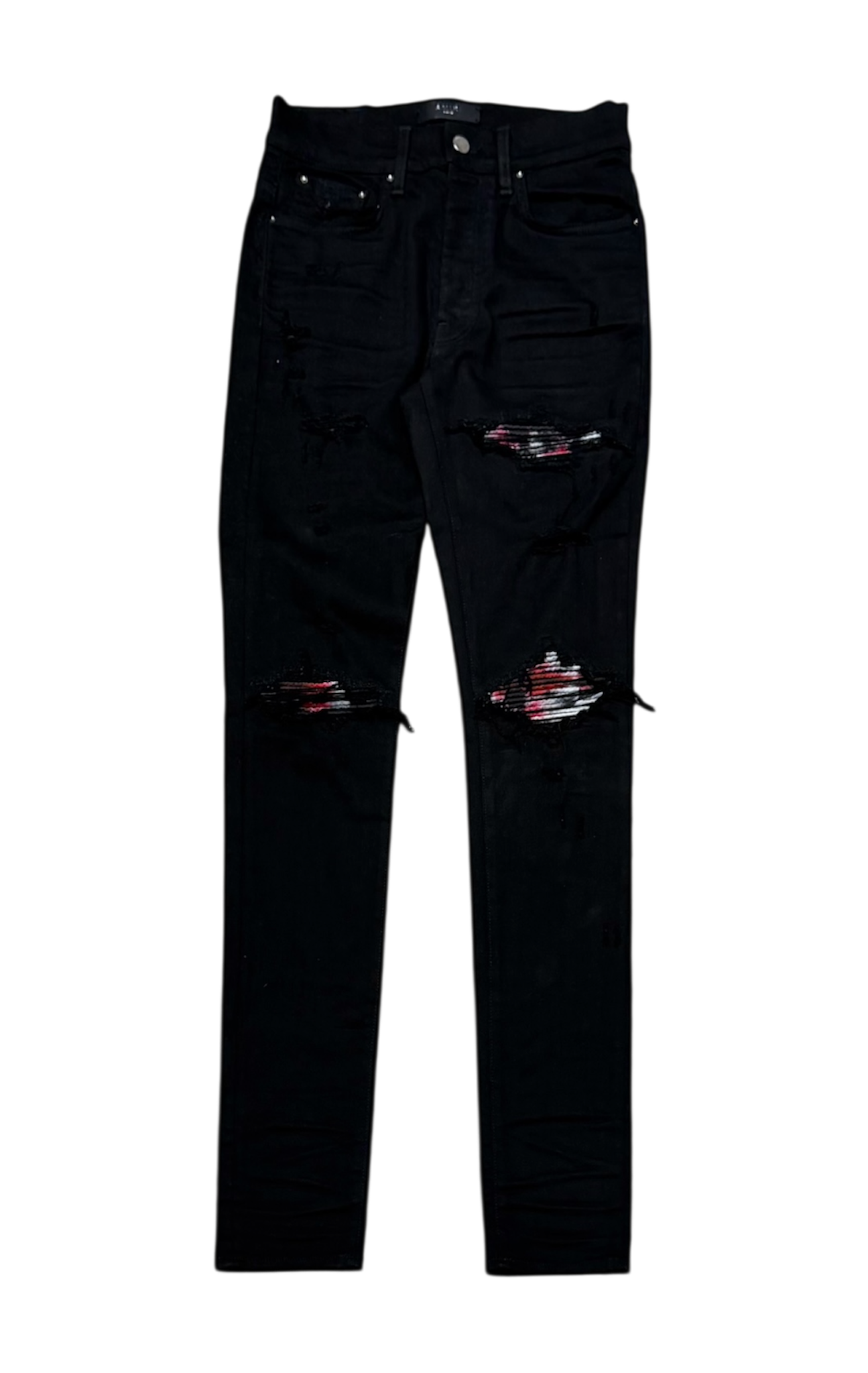 MX1 Watercolor Plaid Black Jean