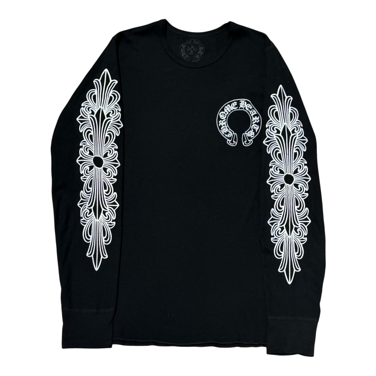 Black Horseshoe Floral Thermal Longsleeve