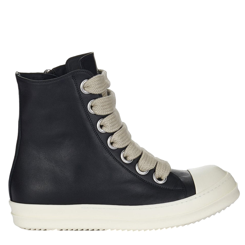 Jumbo Lace Sneakers in Black Milk