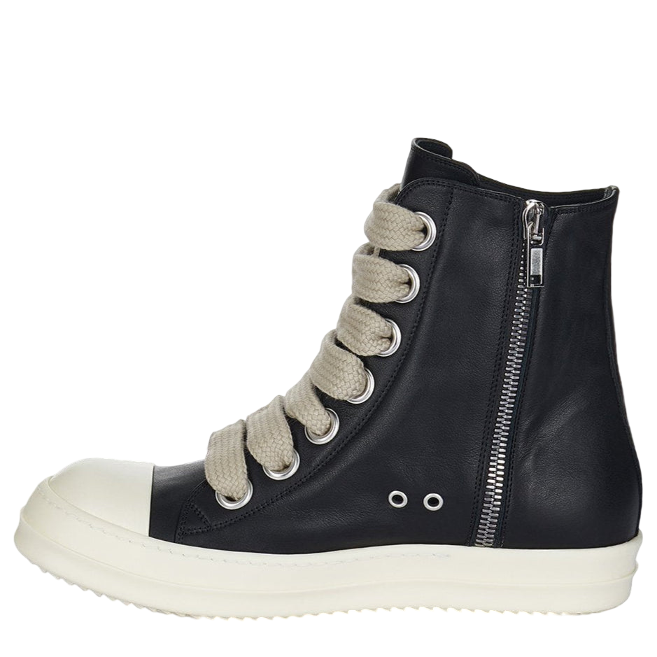 Jumbo Lace Sneakers in Black Milk