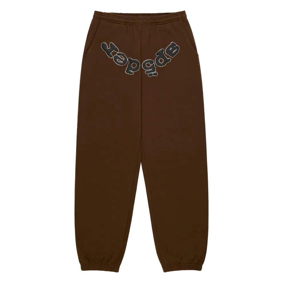 OG Rhinestone Sweatpants Brown