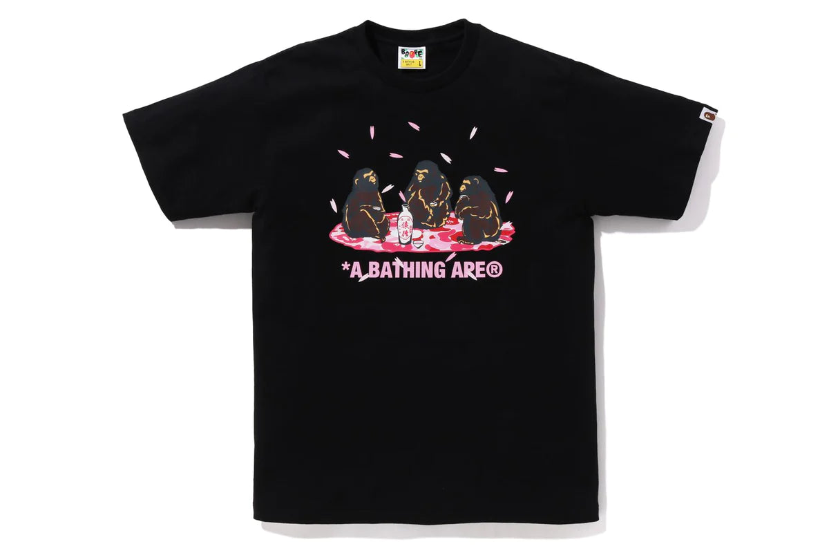 Sakura Viewing Tee Black Pink