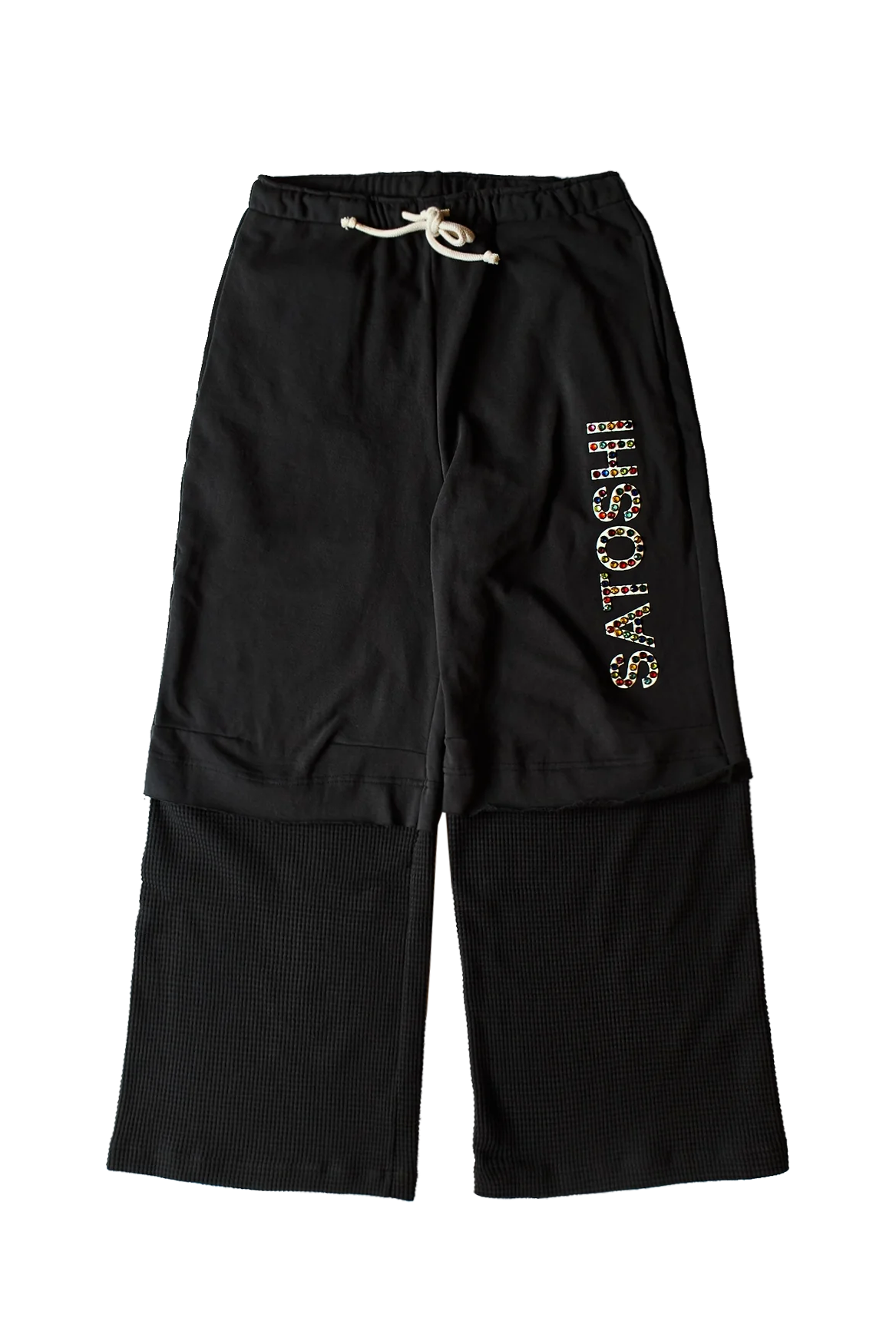Double Layer Studded Sweats Black