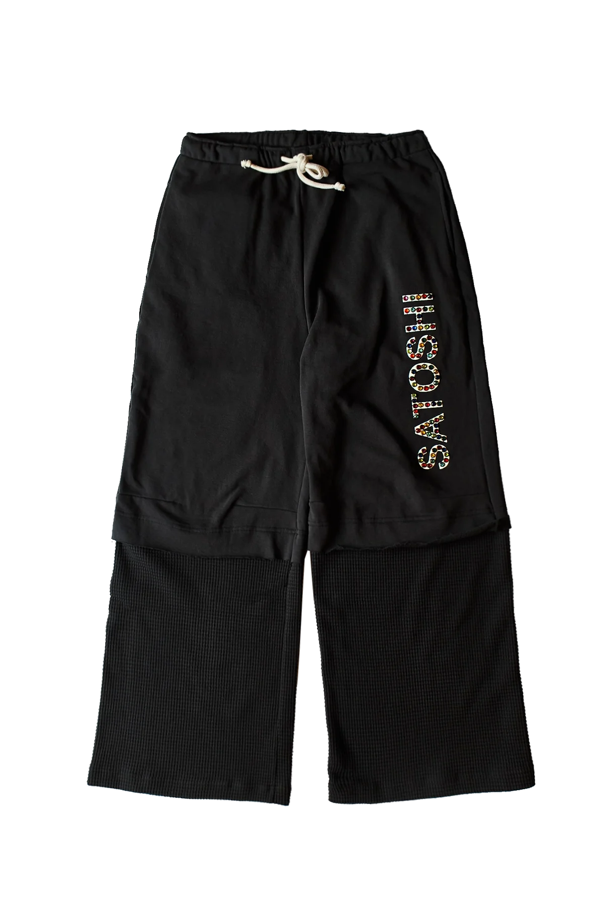 Double Layer Studded Sweats Black