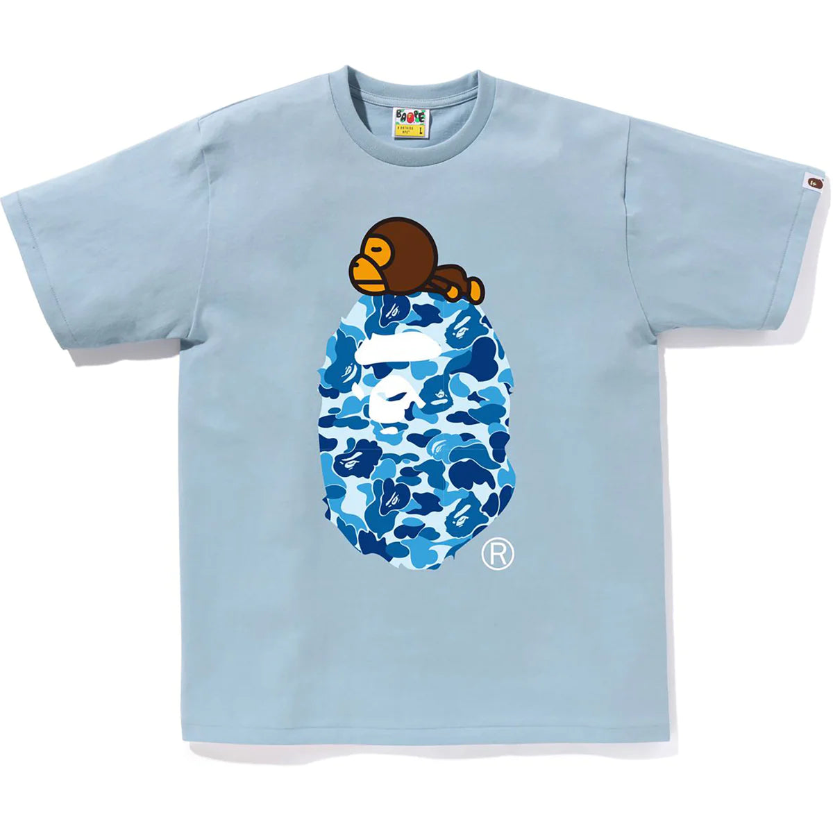 ABC Camo Milo On Big Ape Tee Blue