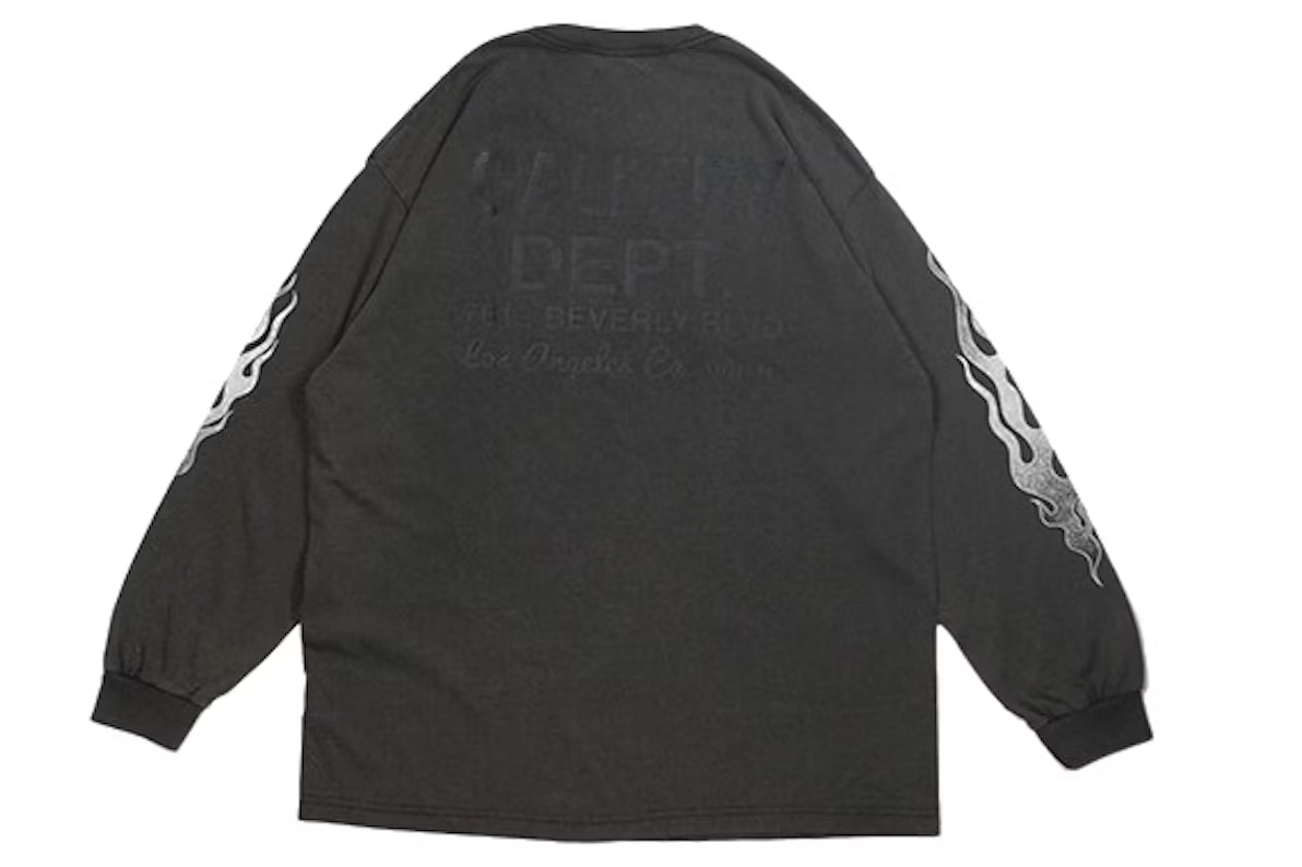 Flames L/S T-Shirt Black