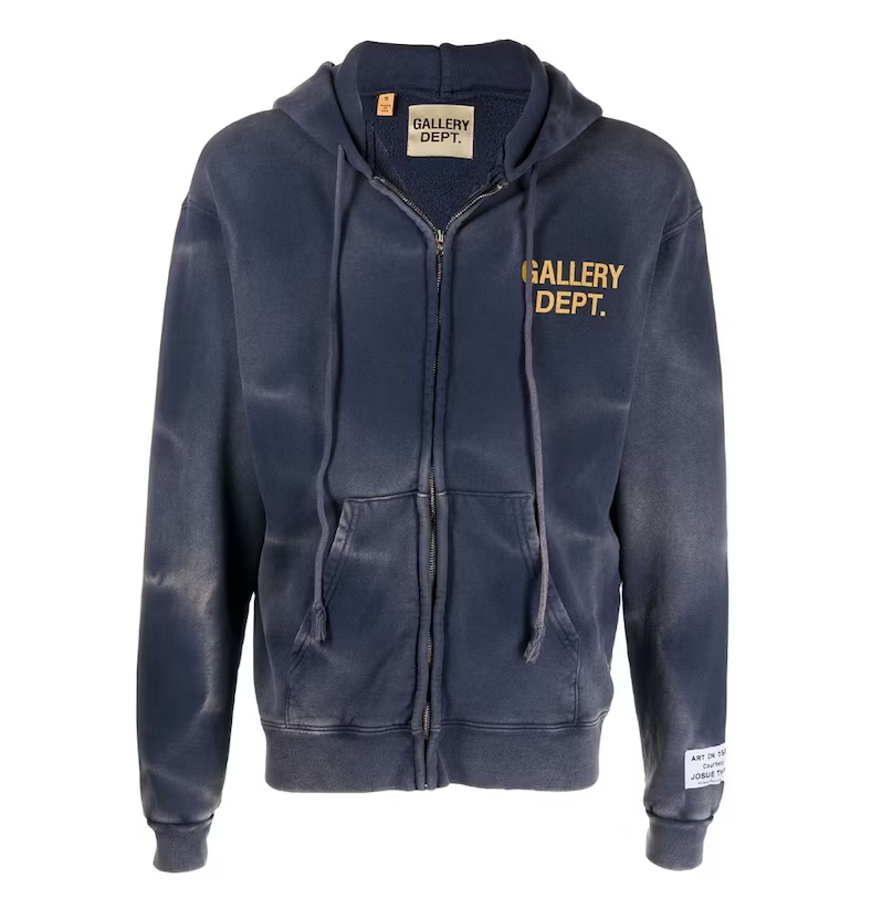 Sun Faded Zip-Up Hoodie Navy