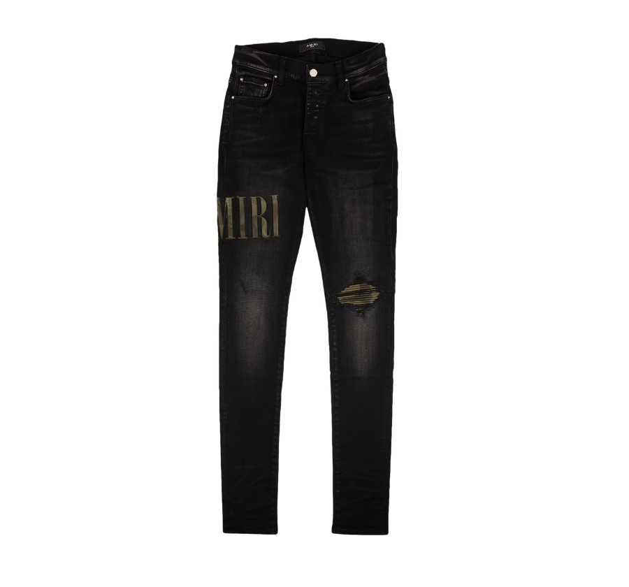 Core Applique Jean Aged Black