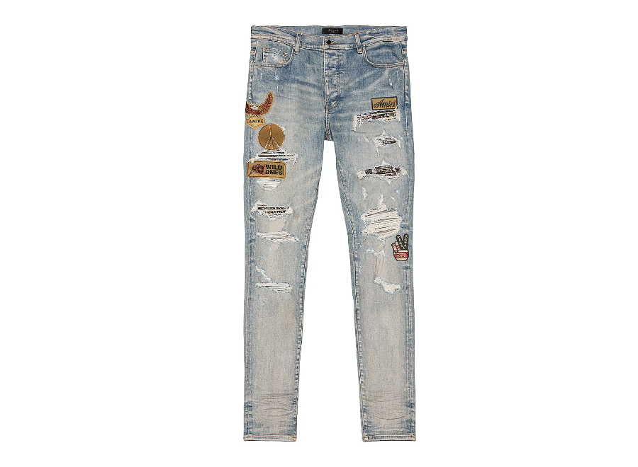 Biker Patch Jean Clay Indigo