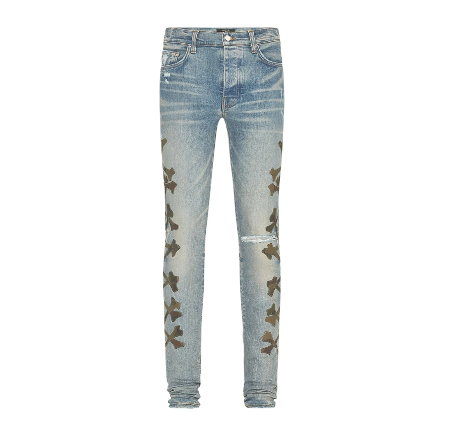 Camo Bones Jean Clay Indigo