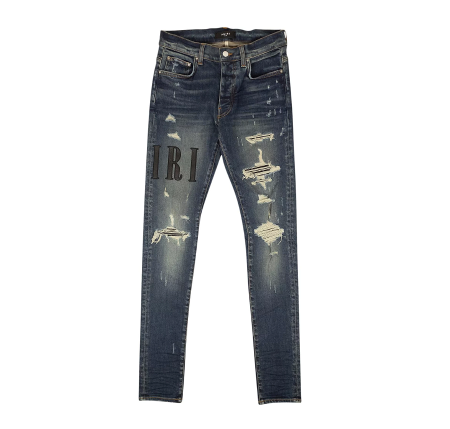 Denim Applique Logo Jean Clay Indigo