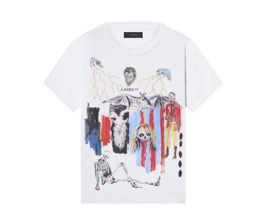 Amiri x Wes Lang Blood 38 Tee White