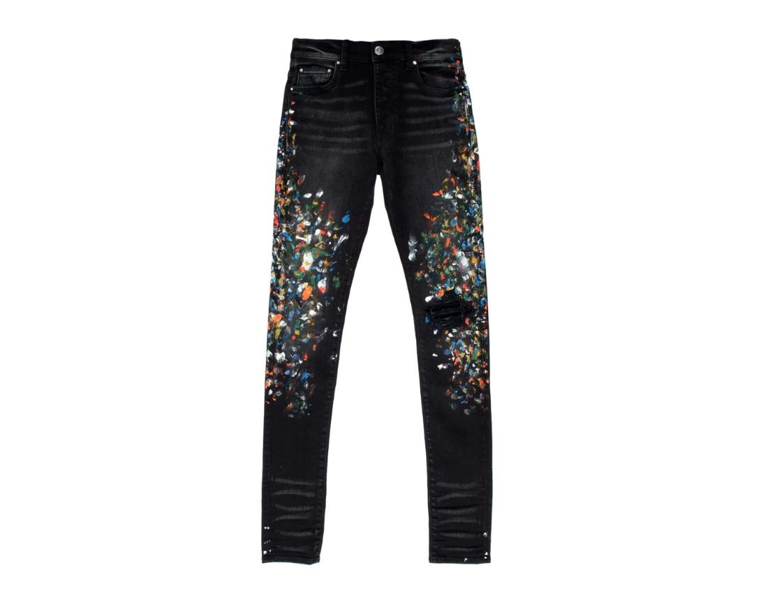 Skinny Painter Jean Aged Black