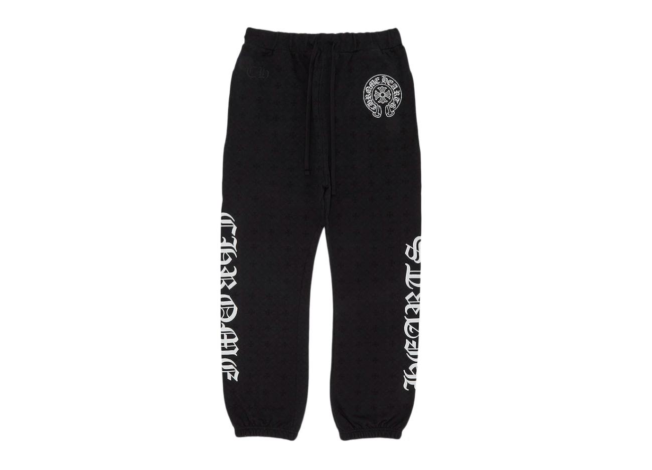 Plus Cross All Over Print Sweatpants Black