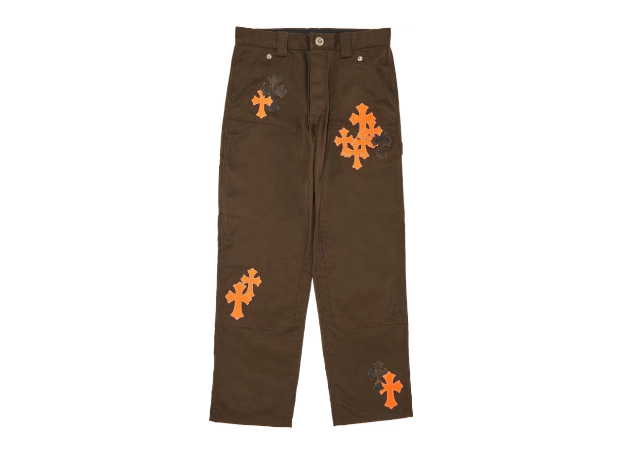 Cross Patch Carpenter Pants Brown/Orange