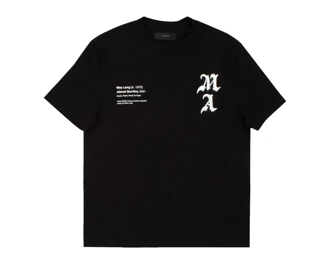 Amiri x Wes Lang Checker Skull Tee Black