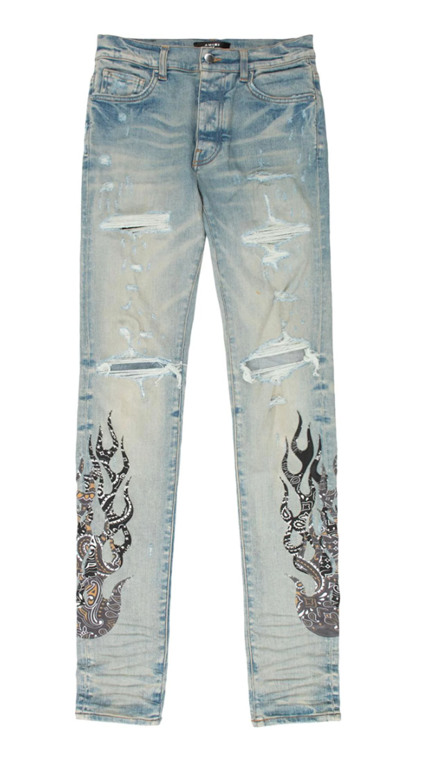 Bandana Flame Jean Clay Indigo/Black