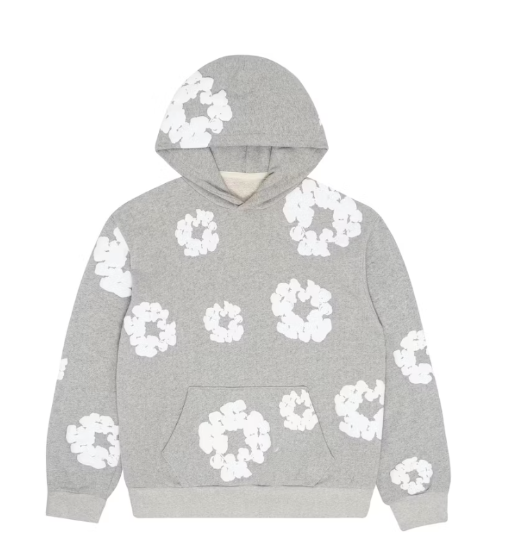 Cotton Wreath Sweatshirt Grey