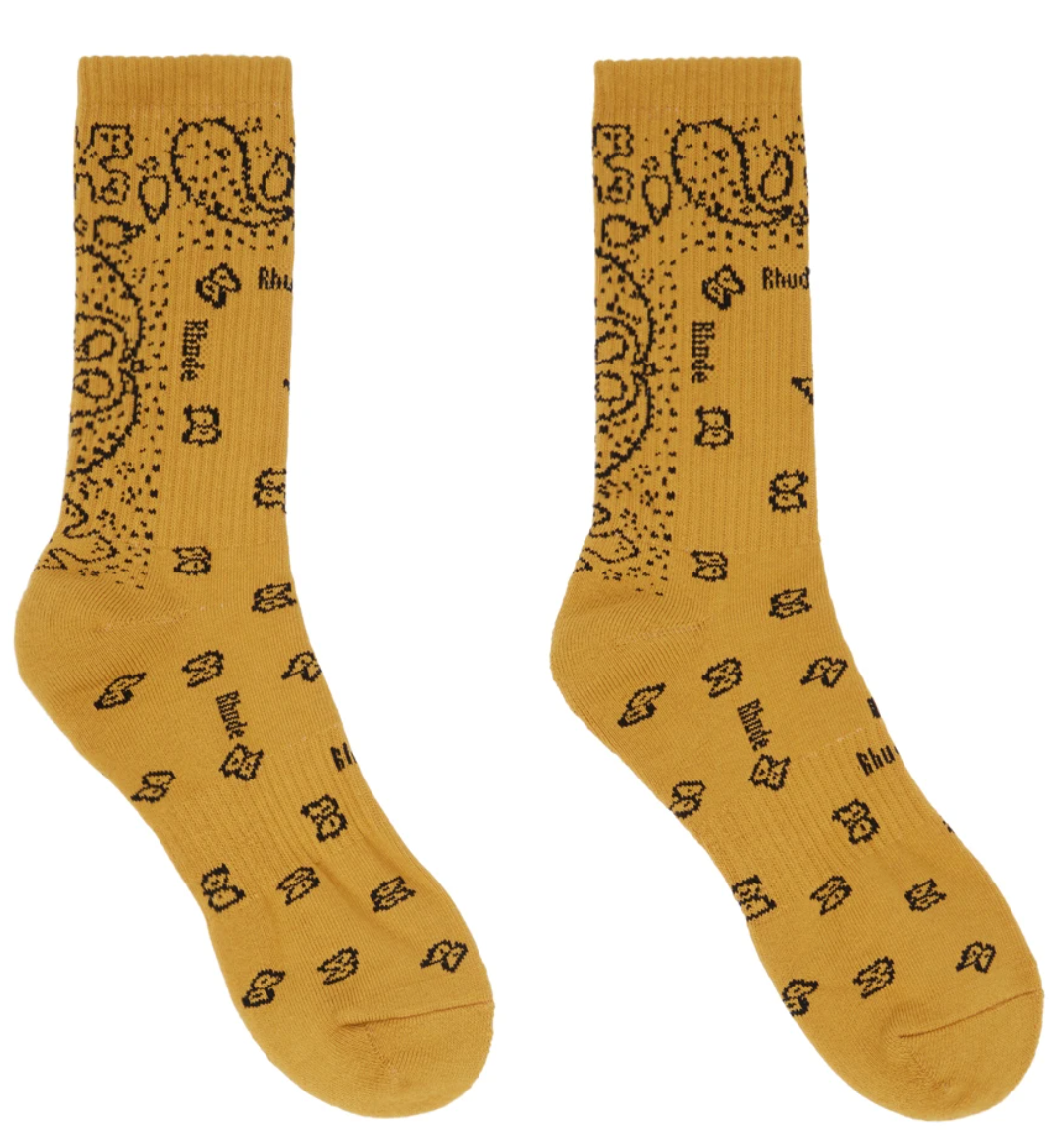 RHUDE Bandana Jacquard Socks - Multi