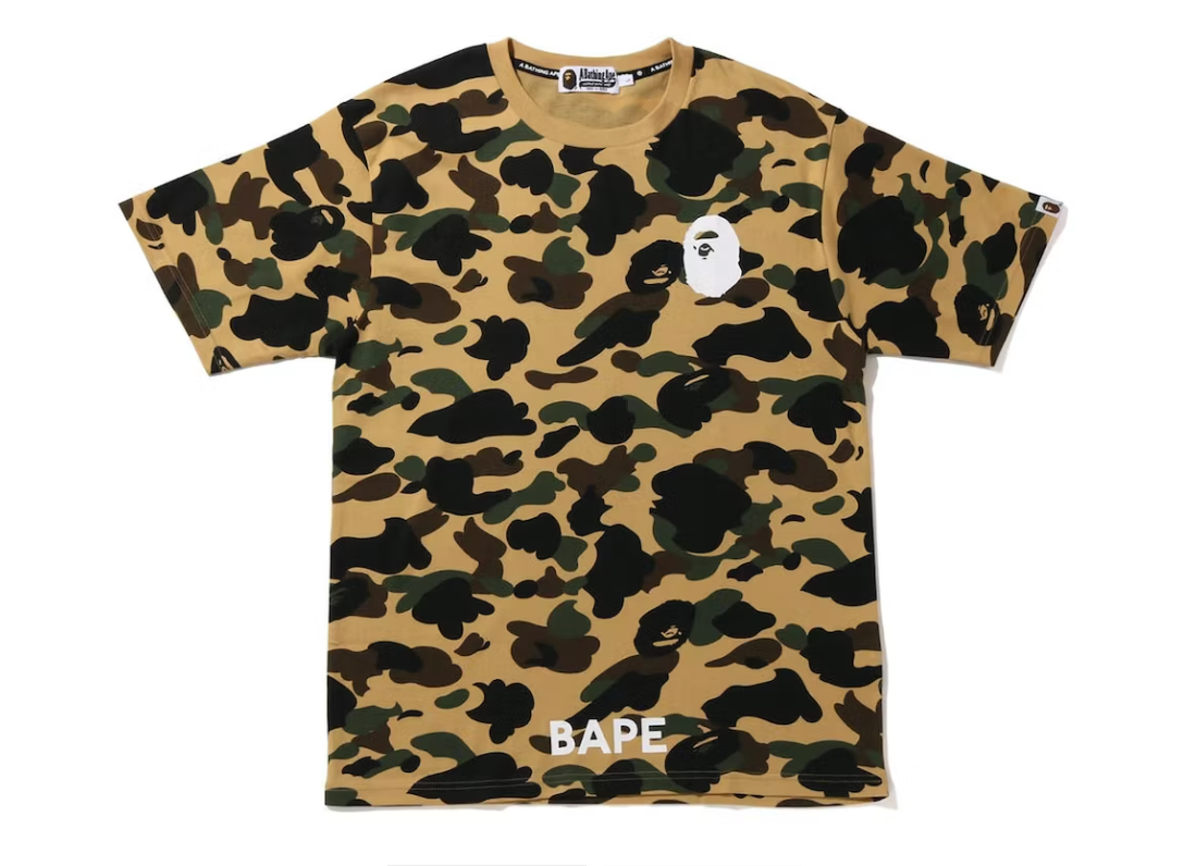 1st Camo Bathing Ape Tee Yellow