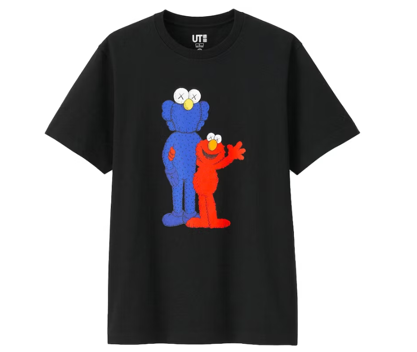 KAWS x Uniqlo x Sesame Street BFF Elmo Tee Black