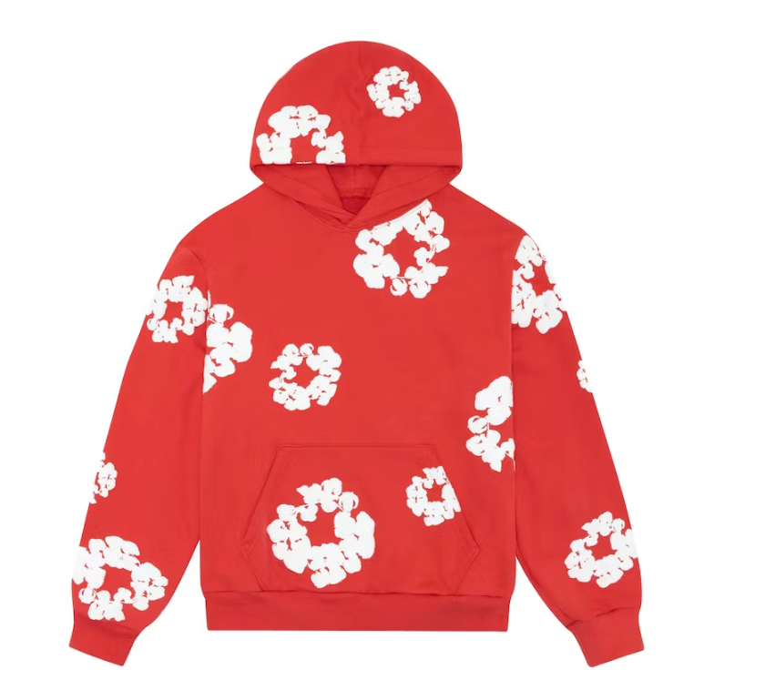 Cotton Wreath Sweatshirt Red