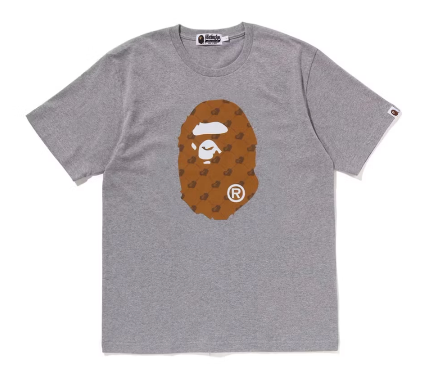 Cloud Head Monogram Big Ape Head Tee Gray