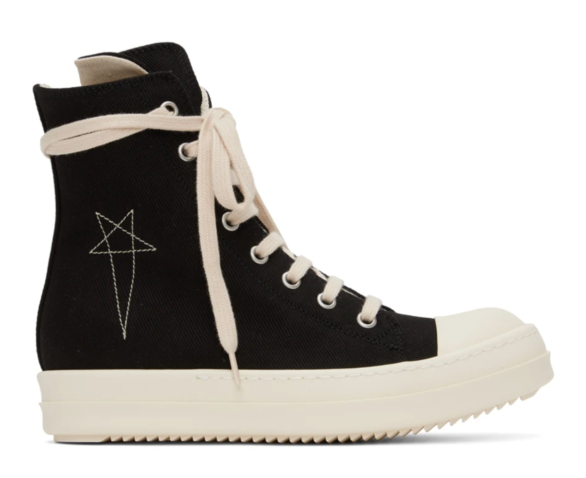 RICK OWENS DRKSHDW Black Pentastitch Sneakers