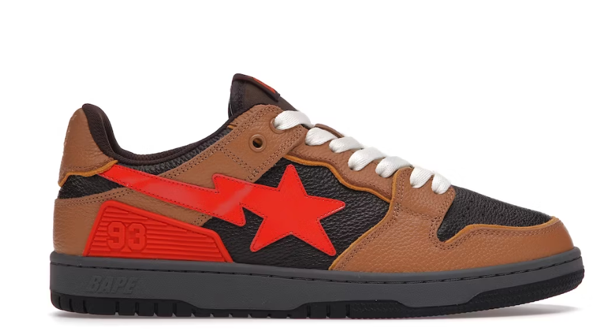 A Bathing Ape Bape SK8 Sta Brown Orange