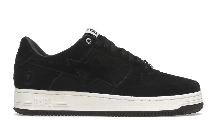 A Bathing Ape Bape Sta Black Suede