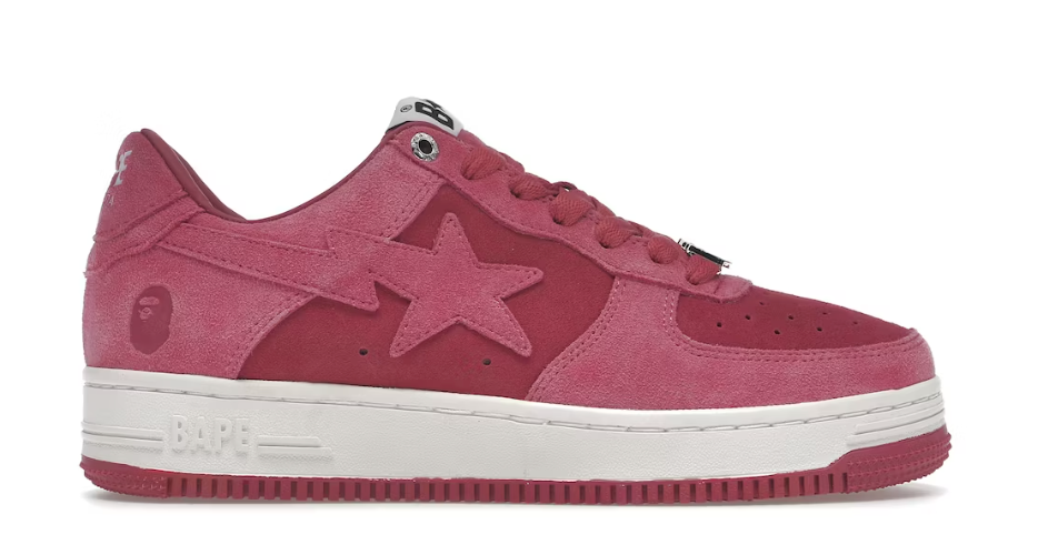 A Bathing Ape Bape Sta Pink Suede