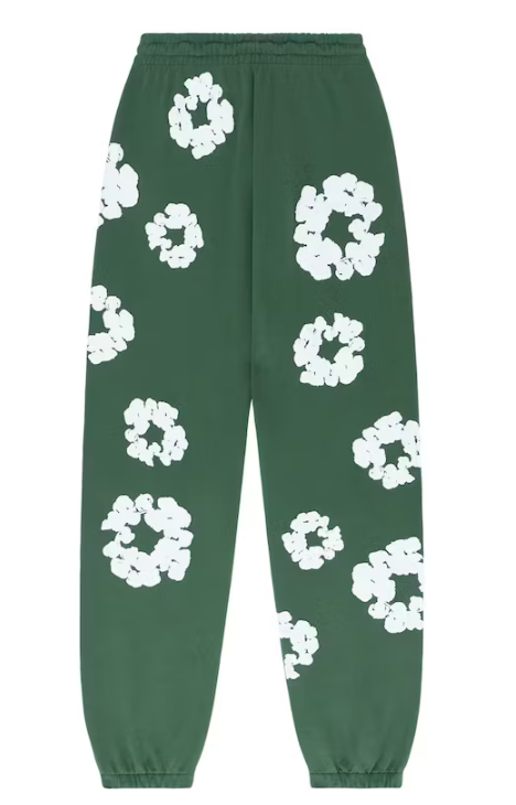 Cotton Wreath Sweatpants Green