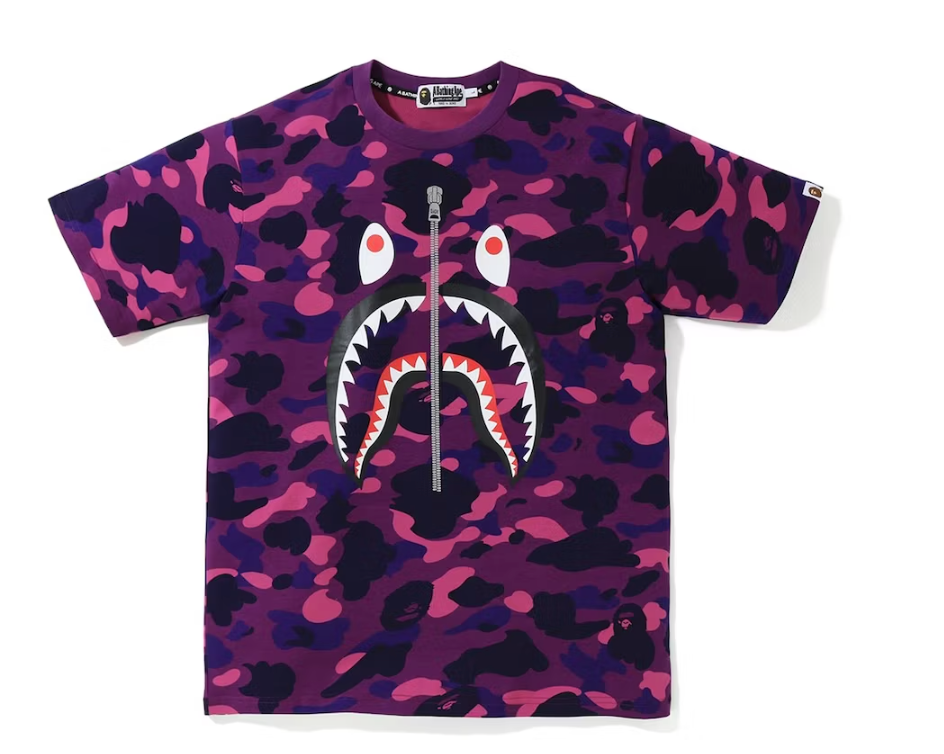 BAPE Color Camo Shark Tee Purple