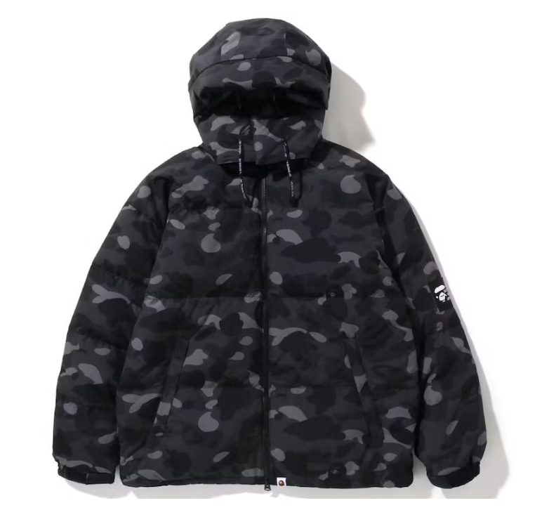 BAPE Color Camo Relaxed Fit Down Jacket Black