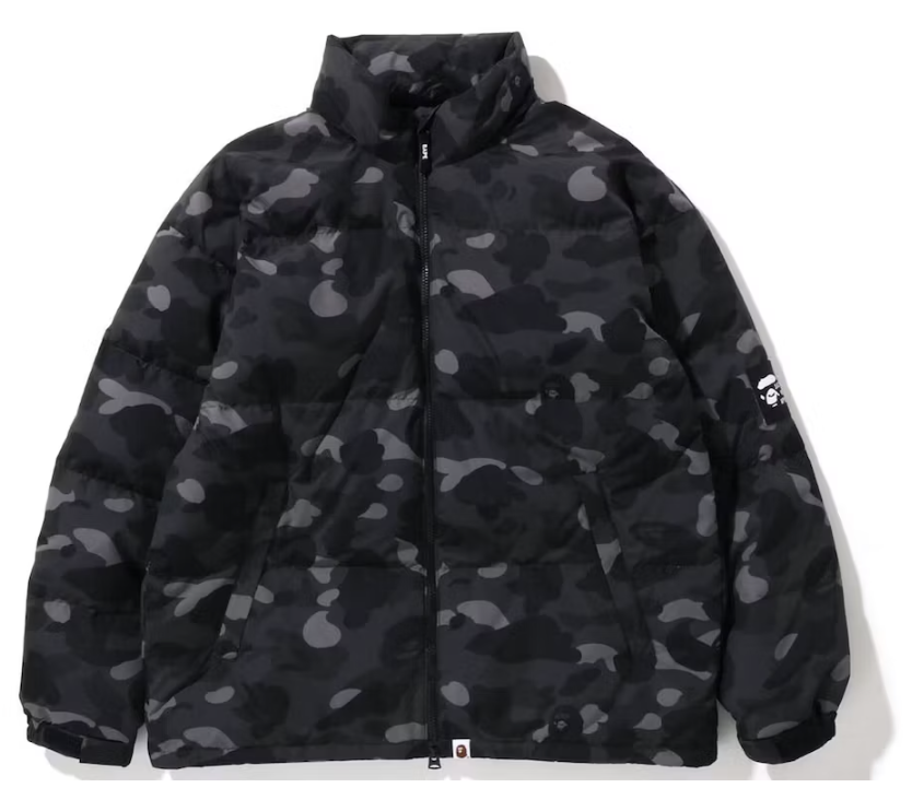 BAPE Color Camo Relaxed Fit Down Jacket Black