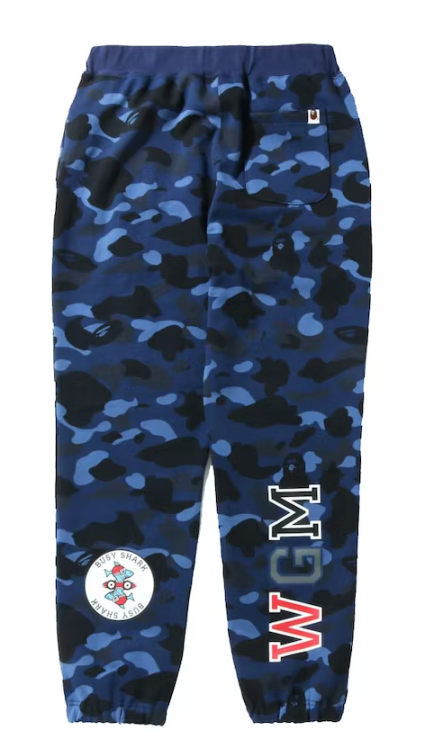 BAPE Color Camo Shark Sweatpants Navy