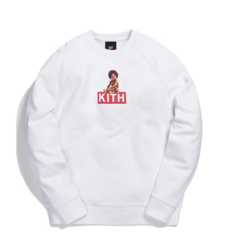 Kith x Biggie Classic Logo Crewneck White