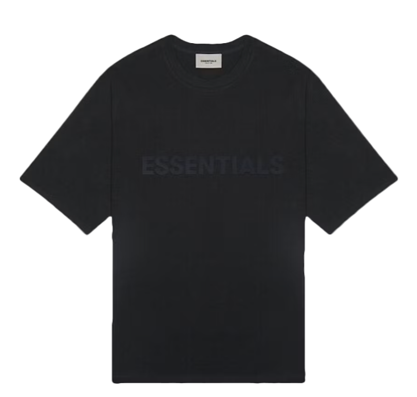 Black Applique Fear of God Essentials T-Shirt