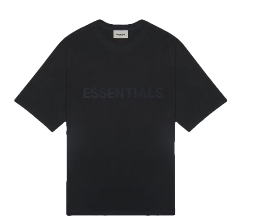 Black Applique Fear of God Essentials T-Shirt