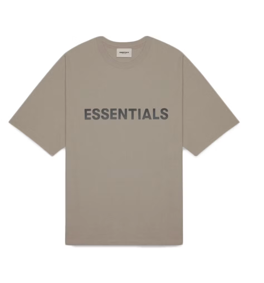 Fear of God Essentials Boxy T-Shirt Applique Logo Taupe