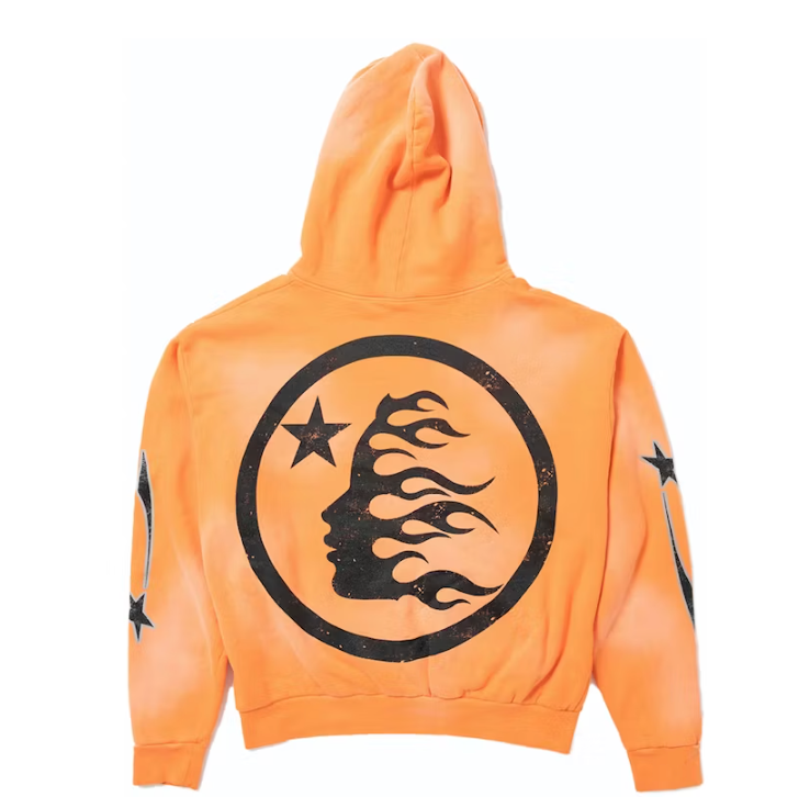 Hellstar Fire Orange Hoodie Orange Dye