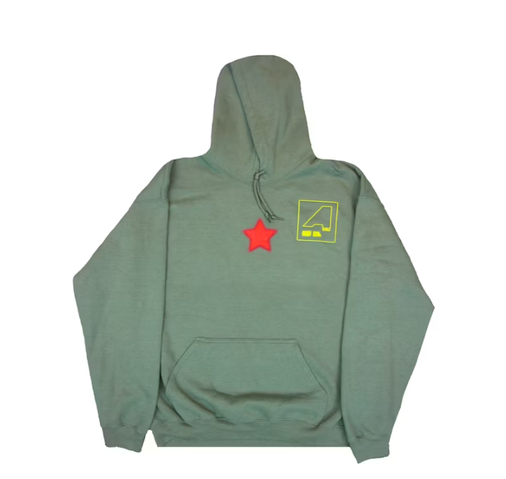 Astroworld Shattered Face Hoodie Olive