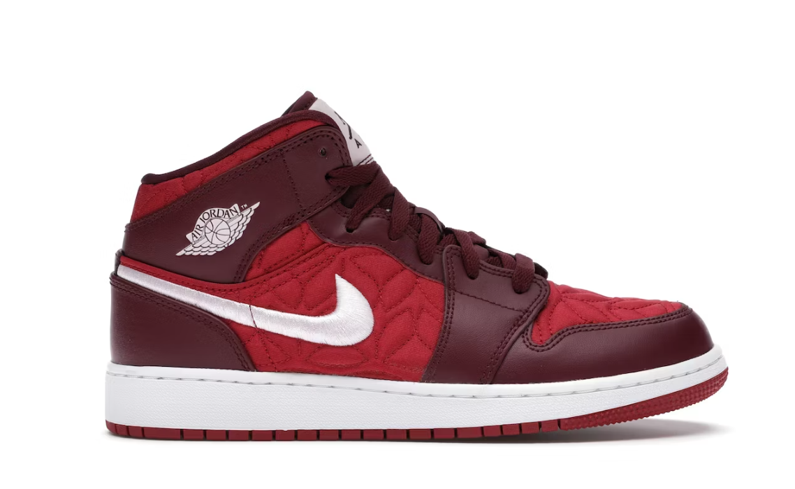 Jordan 1 Mid SE Red Quilt (GS)