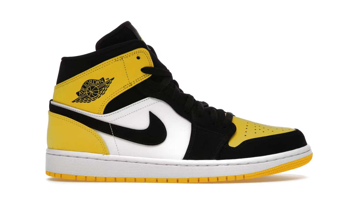 Jordan 1 Mid Yellow Toe Black