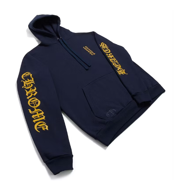 Logo Hoodie Navy/Yellow