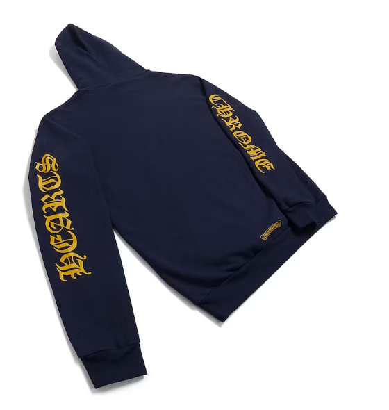 Logo Hoodie Navy/Yellow